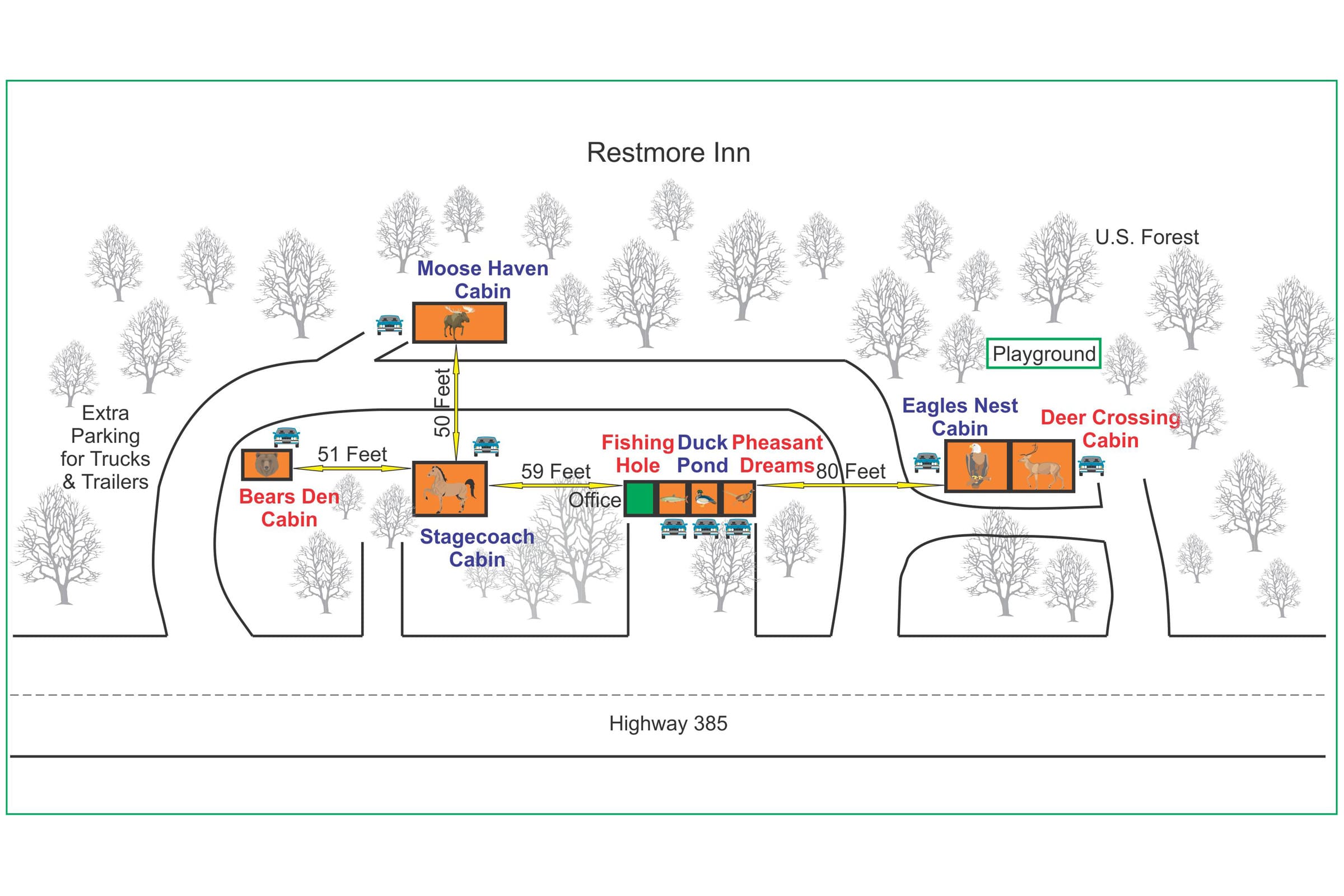 A map of the road shows all the roads.