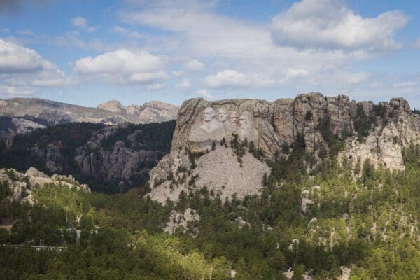 A view of the mountains from above.